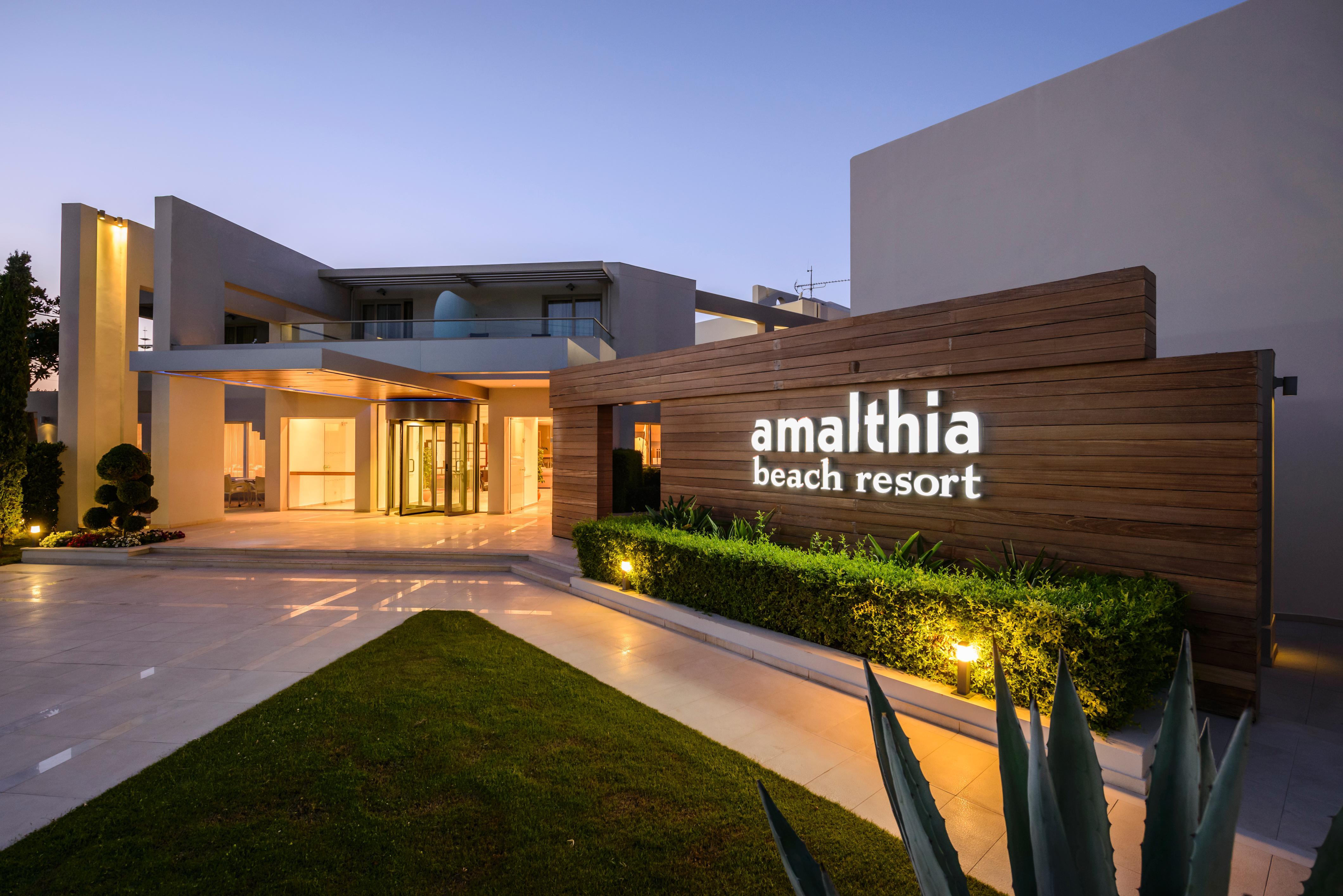 Atlantica Amalthia Beach Hotel - Adults Only Agia Marina 外观 照片