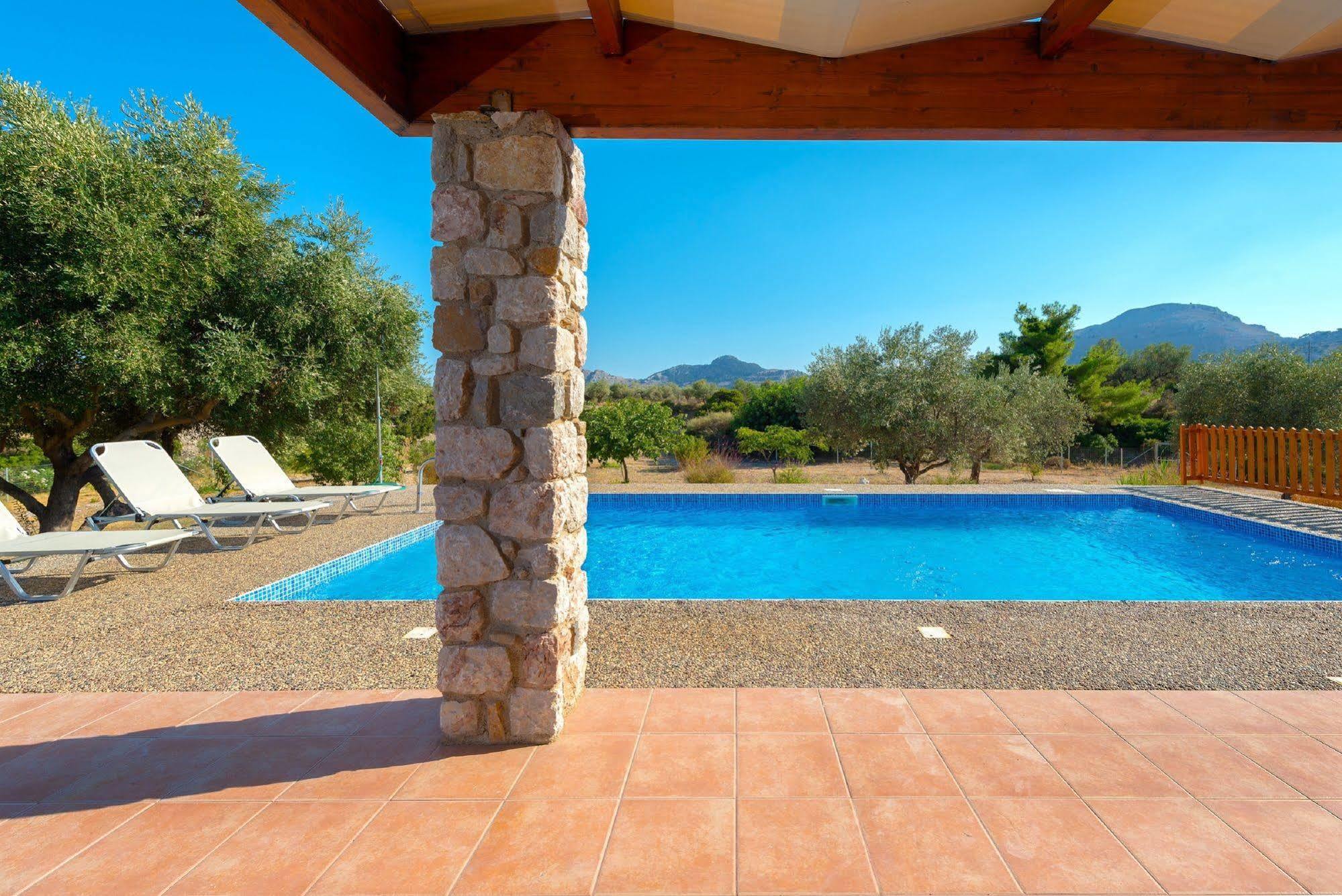 Olive Private Villa Swimming Pool 5 Bdr Rhodes 科林比亚 外观 照片