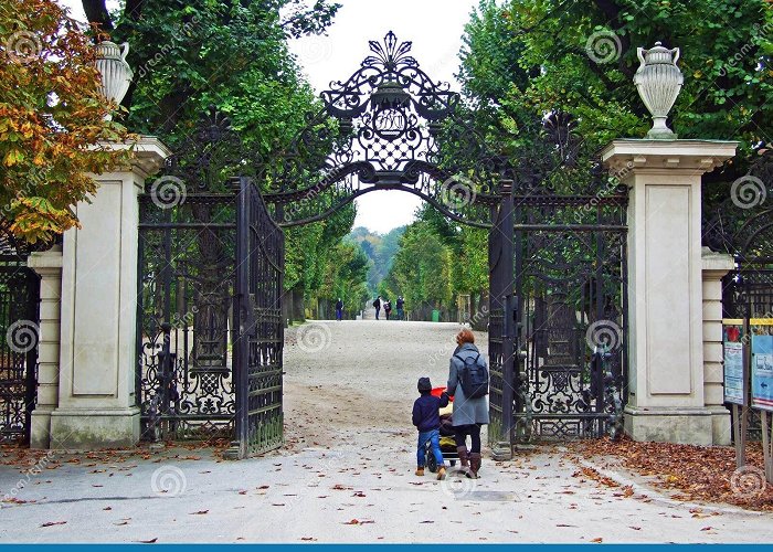 Schonbrunner Gardens Gardens with Maze of Schoenbrunn or Schonbrunn Palace SchÃ ... photo