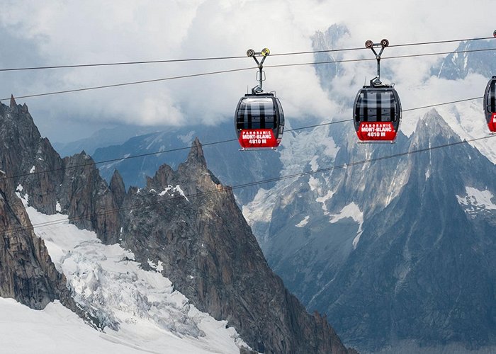 Panoramic Mont Blanc Gondola Ride the Cable Car to the Top of Mont Blanc in France photo