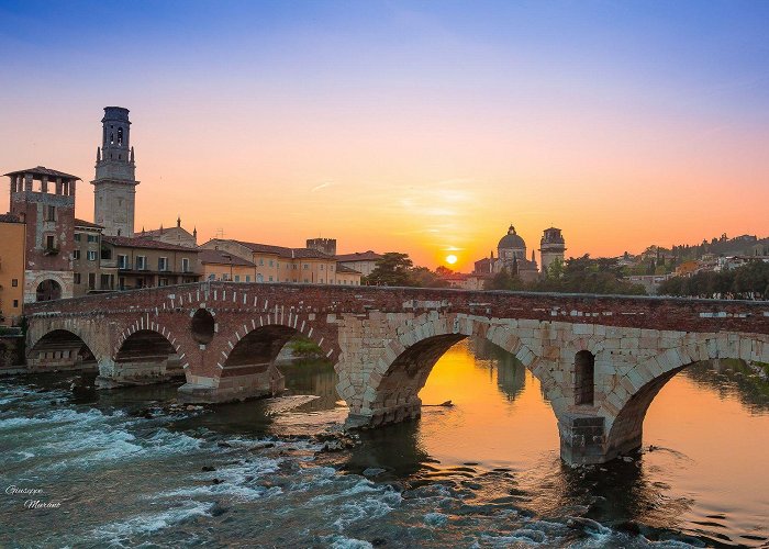 Ponte Pietra Tramonto Ponte Pietra | Verona Canal photo