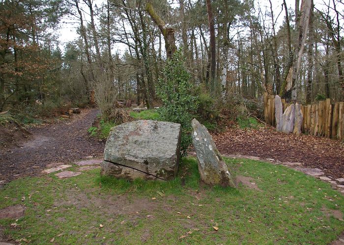 Merlin's Tomb Merlin's Tomb in Brocéliande Forest, Brittany photo