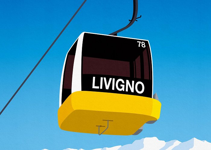 Carosello Cable Car Livigno Ski Resort Poster on Behance | Ski posters, Vintage ski ... photo