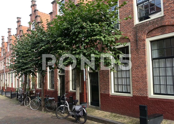 Frans Halsmuseum Typical Dutch Stepped Gable Houses Cycli... | Stock Video | Pond5 photo