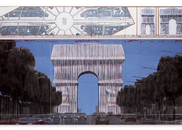 Place Charles de Gaulle Etoile CHRISTO L'Arc De Triomphe, Wrapped (Project For Paris) Place De L ... photo