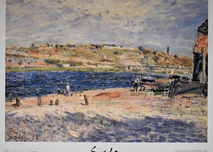 Scuderie Papali Museum ALFRED SISLEY river Bank in Sant Mammes Original Vintage Poster ... photo