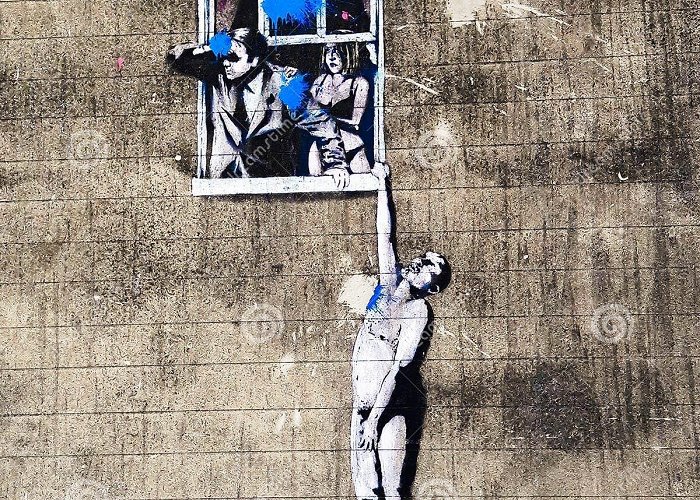 Well Hung Lover Graffiti Bansky `Well Hung Lover` Graffiti Editorial Photography - Image of ... photo