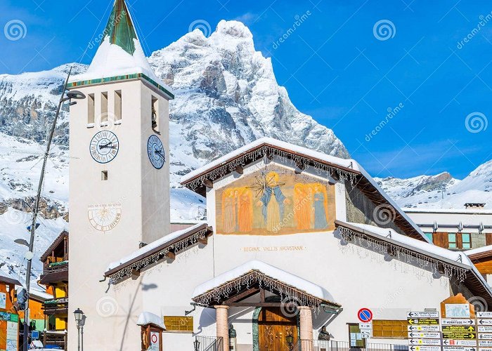 Plan Maison Monte Cervino Matterhorn in December, Breuil-Cervinia, Valle D ... photo