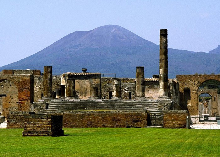 Pompeii Ruins Pompeii ruins with Mount Vesuvius, Pompei, Naples, Campania, Italy ... photo