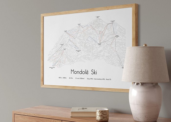 Mondole' Mondolè Artesina Ski Piste Map Poster/print - Etsy photo