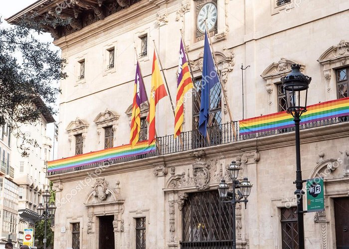 Palma Town Hall Palma Mallorca Spain June 22Nd 2022 Pride Flag Palma Mallorca ... photo