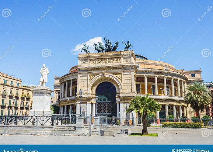 Teatro Politeama Theater Politeama Square in Palermo, Italy Stock Photo - Image of ... photo