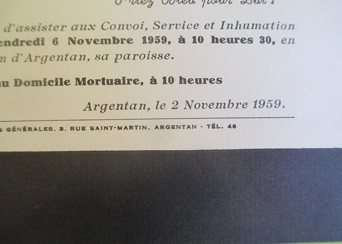 Presbytère Saint Germain Obituary notices - Faire-part de Décés/ Henri DURAND/Retraité de ... photo