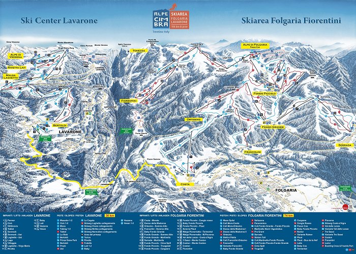 Fondo Piccolo-Plaut Cross-Country Skiing Trail Map Folgaria Lavarone Luserna • Nordic ... photo