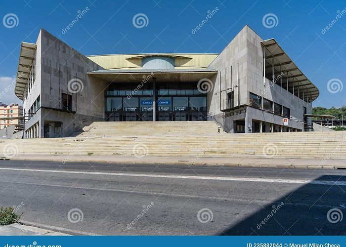 Palau Municipal d'Esports de Badalona Barcelona, Spain - November 28, 2021. the Olympic Pavilion of ... photo