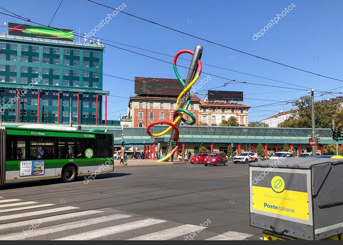 Milano Cadorna Railway Station Milan Cadorna Square Piazzale Cadorna Traffic Buses Cars Cadorna ... photo