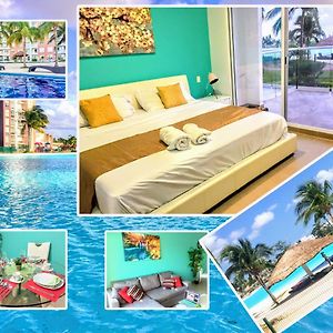 Escape Al Caribe Con Una Vista Impresionante En Pilarita'S Dream Lagoons 坎昆 Exterior photo