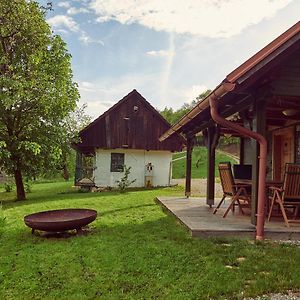 博德森特克Srcna, Tri Vile, A Beautiful Log Cabin With Amazing View别墅 Exterior photo