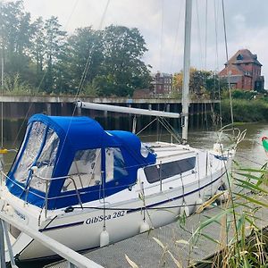 Cosy Sailing Boat Glamping Accommodation On The River In 桑德维奇 Exterior photo