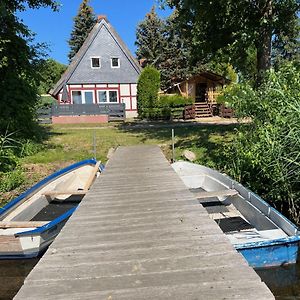 Haus Am See Mit Steg, Boot, Kamin Und Sauna - Mecklenburgische Seenplatte Blankensee  Exterior photo