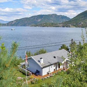 Beach Front Home In Jondal With House Sea View Exterior photo