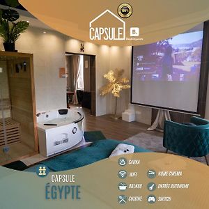 Capsule Egypte - Jacuzzi - Sauna - Billard - Netflix & Home Cinema - Nintendo Switch & Jeu - Crespin  Exterior photo