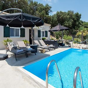 Seaview Corfu Villa - 2 Bedroom - Villa Perama - Private Pool & Ac Aside Exterior photo