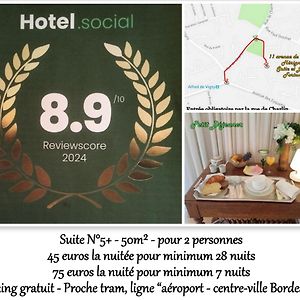 Le Fortuny - 3 Suites, 2 Apparts, 1 Chambre - Proche Tram Ligne Aeroport Et Parking Gratuit Mérignac Exterior photo