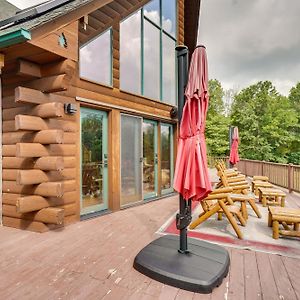 BlairstownLuxury Log Cabin With Ev Charger And Mtn Views!别墅 Exterior photo