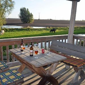 Gemutlich Eingerichtetes, Aus Holz Bestehendes Ferienhaus Auf Einer Westernranch Saal Exterior photo