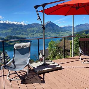 Cozy House Above Lake Lucerne In Car-Free Vitznau Mittlerschwanden At Mount Rigi Railway Exterior photo
