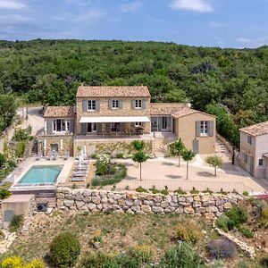 Bastide De Viens - Vue Luberon, Piscine Chauffee, Boulodrome别墅 Exterior photo