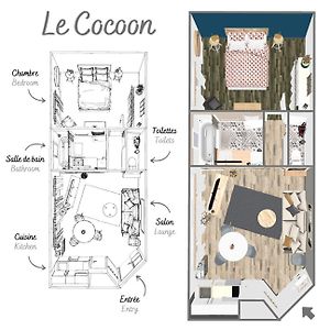 Le Cocoon St Lo - Netflix - Wifi - Parking Gratuit - Lit Queen Size 160X200 - Entree Autonome - Appartement Prive 圣洛 Exterior photo