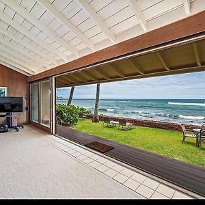 Fronting Oceanfrontview 3 Bedroom 3 Bathroom Residence On Oahus North Laniakea Beach 哈莱伊瓦 Exterior photo