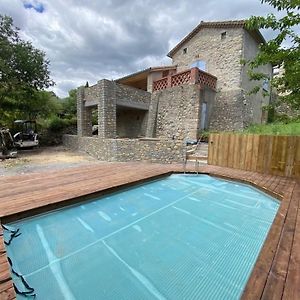 Maison En Pierre Avec Piscine Privative Pour 8 Pers. A Vallon-Pont-D'Arc - Fr-1-382-206别墅 Exterior photo